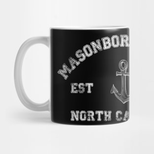Masonboro Island, North Carolina Vintage Nautical Anchor Retro Mug